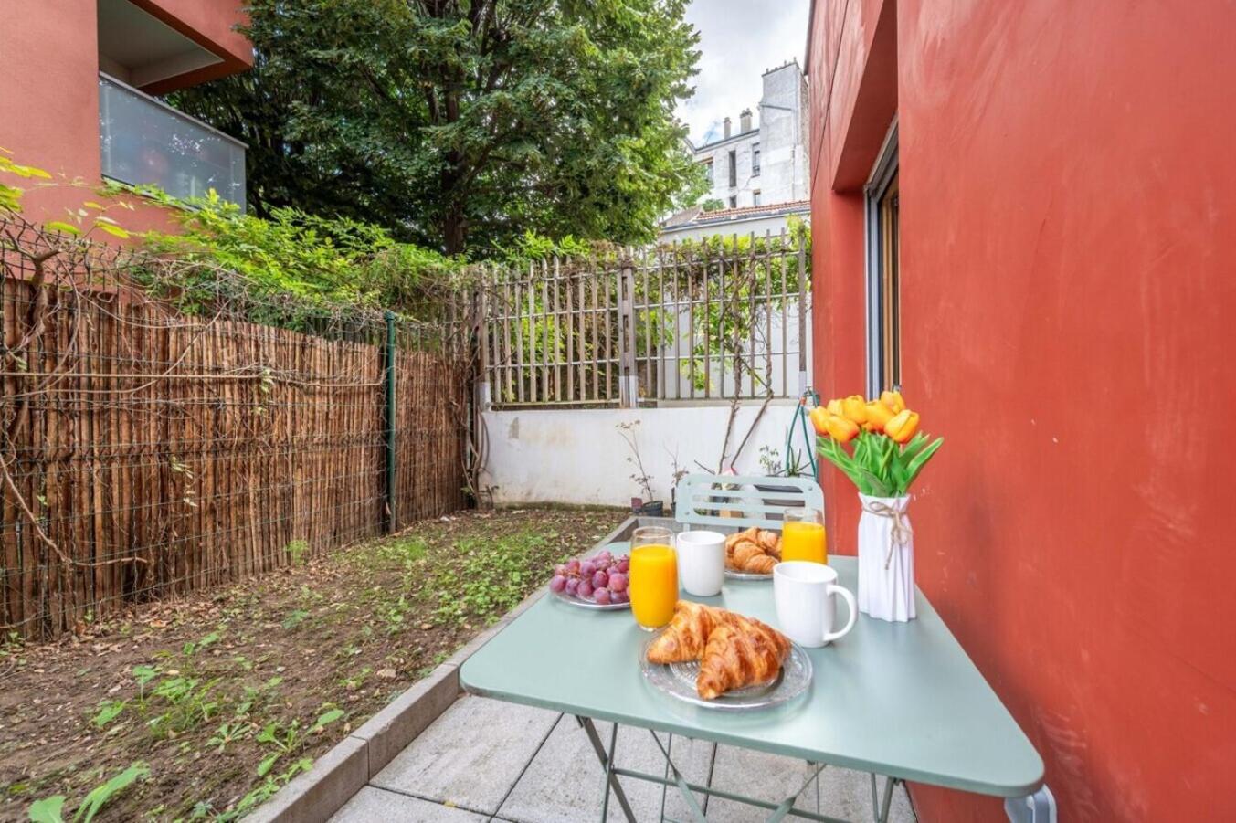 Superbe Appartement 1Min Metro7 Rez-De-Chaussee Aubervilliers Exterior foto